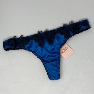 Agent Provocateur Aymee Blue Silk Thong AP3 Medium NWT